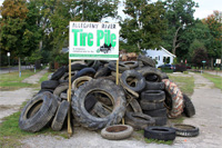 Allegheny River Tire Pile!